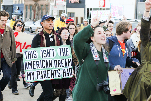 Photo Flash: Temple University Students Use Broadway as Inspiration for Peaceful Protest in Reaction to Presidential Election Image