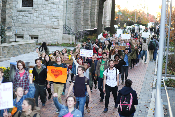 Photo Flash: Temple University Students Use Broadway as Inspiration for Peaceful Protest in Reaction to Presidential Election Image