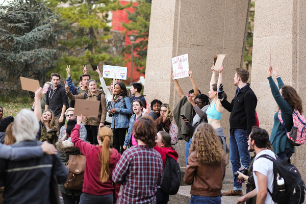 Photo Flash: Temple University Students Use Broadway as Inspiration for Peaceful Protest in Reaction to Presidential Election Image