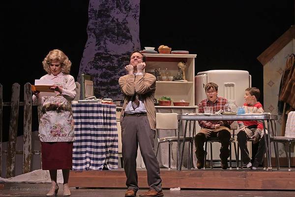 The Parker family (Jennifer Grasso as Mother, Tyler Sautner as Ralphie, and Jack Swee Photo