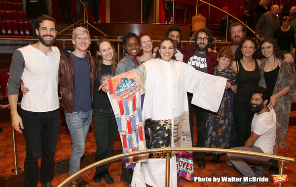 Katrina Yaukey with Nicholas Belton, Lucas Steele, Gelsey Bell, Denee Benton, Grace McLean, Nick Choksi, Josh Groban, Brittain Ashford, Scott Stangland, Amber Gray, Paul Pinto, Ashley Perez Flanagan and cast  at 