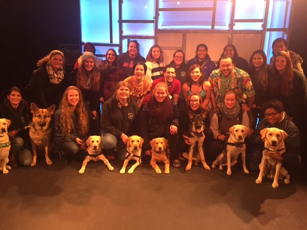 Photo Flash: Rutgers University Seeing Eye Puppy Training Club Visits A DOG STORY Off-Broadway Image