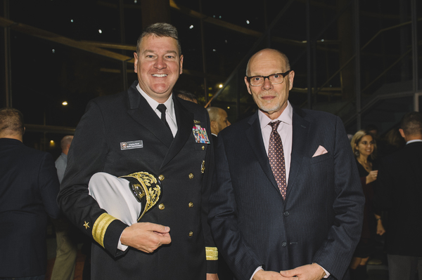 Rear Admiral Charles W. Rock and Arena Stage Executive Director Edgar Dobie Photo