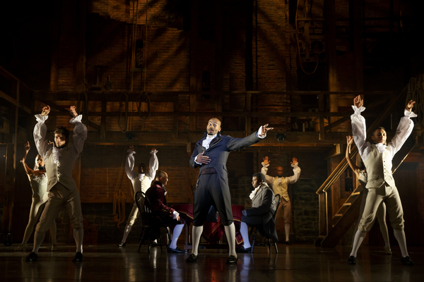 Photo Flash: Their Shot! First Look at Javier Munoz, Mandy Gonzalez, Brandon Victor Dixon and More in HAMILTON on Broadway Image