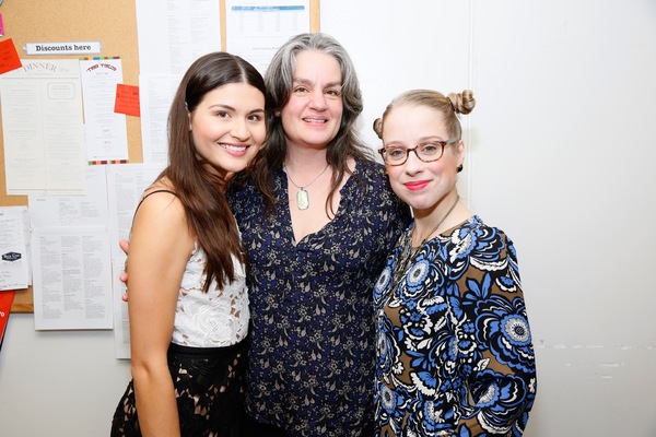 From left, cast member Phillipa Soo, director Pam MacKinnon and cast member Alyse Ala Photo