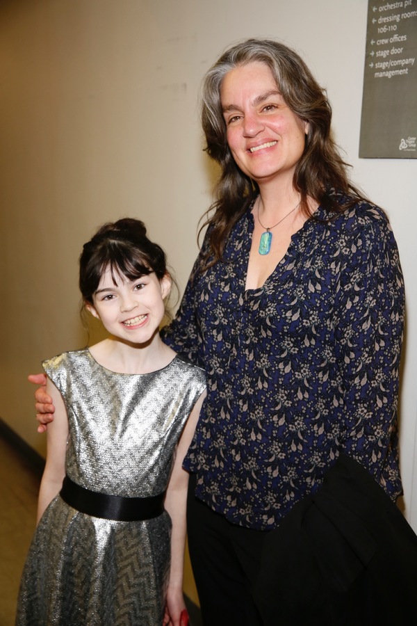 From left, cast member Savvy CrawfordÂ and director Pam MacKinnon pose backstage af Photo