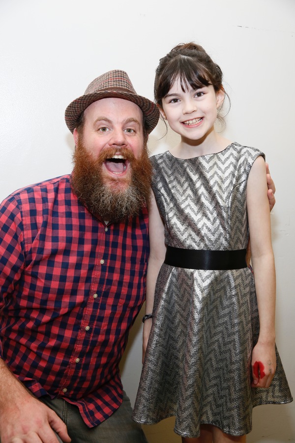 From left, cast members Paul WhittyÂ and Savvy CrawfordÂ pose backstage after the Photo