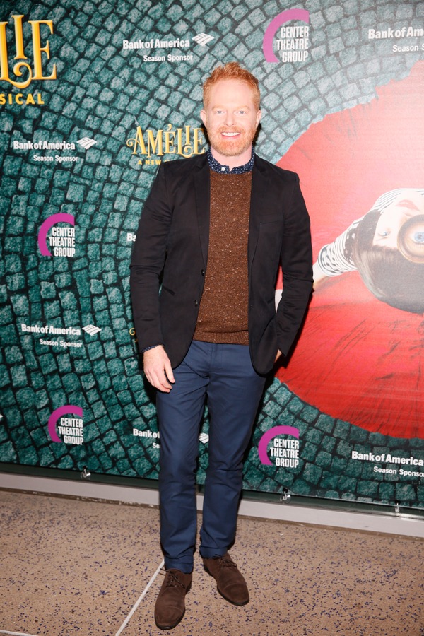 Actor Jesse Tyler Ferguson arrives for the opening night performance of "AmÃ©lie, A Photo