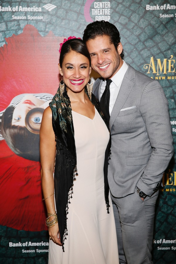 Actors Sabina Zuniga Varela and Miles Gaston Villanueva arrive for the opening night  Photo