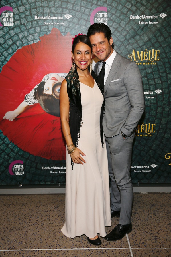 Actors Sabina Zuniga Varela and Miles Gaston Villanueva arrive for the opening night  Photo