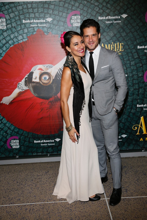 Actors Sabina Zuniga Varela and Miles Gaston Villanueva arrive for the opening night  Photo