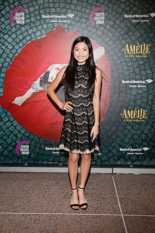 Actor Ashley Liao arrives for the opening night performance of "AmÃ©lie, A New Musi Photo