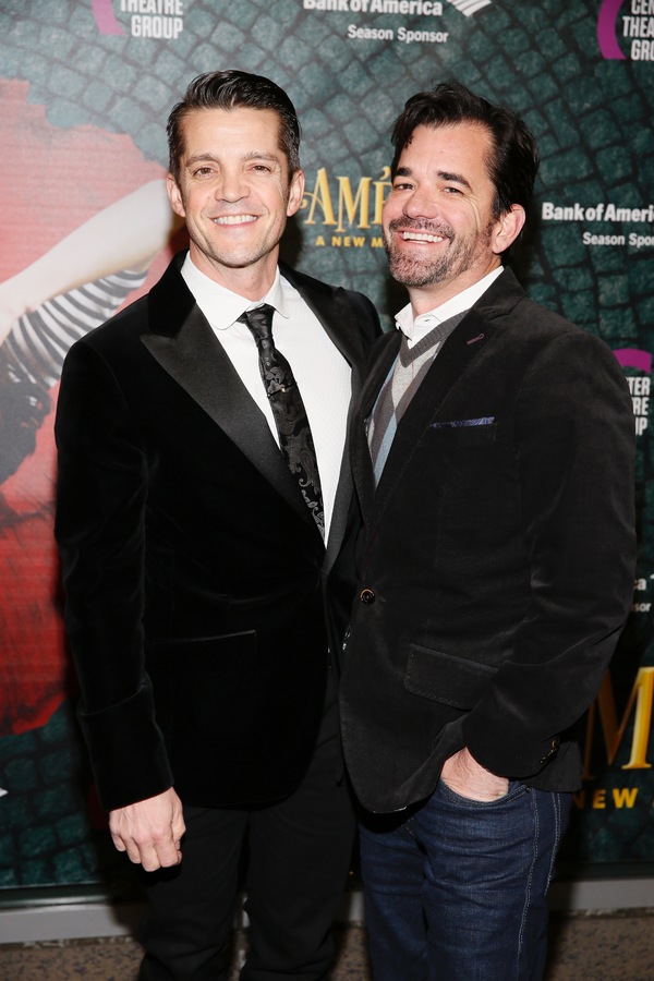 From left, actor Jonathan Del Arco and Kyle Fritz arrive for the opening night perfor Photo