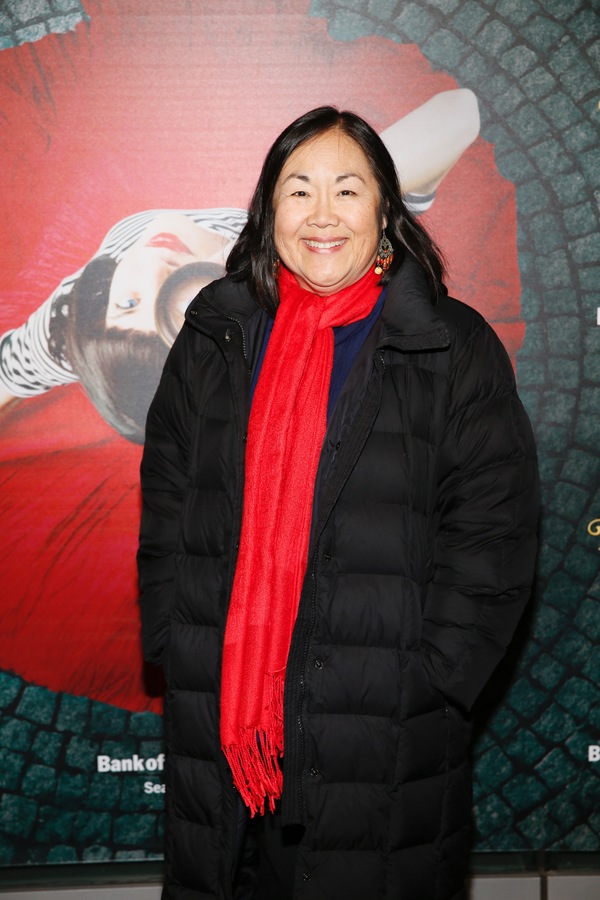 Actress Emily Kuroda arrives for the opening night performance of 