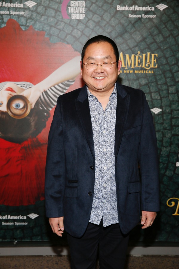 Actor Aaron Takahashi arrives for the opening night performance of 
