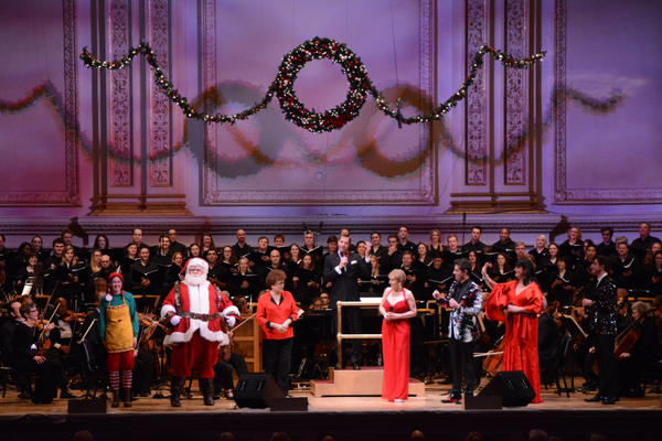 The New York Pops and Essential Voices USA with Santa Claus Judith Clurman, Steven Re Photo