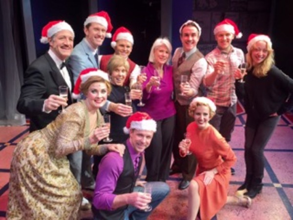 Producer Riki Kane Larimer and company toast to the 300th perfromance of CAGNEY
 Photo