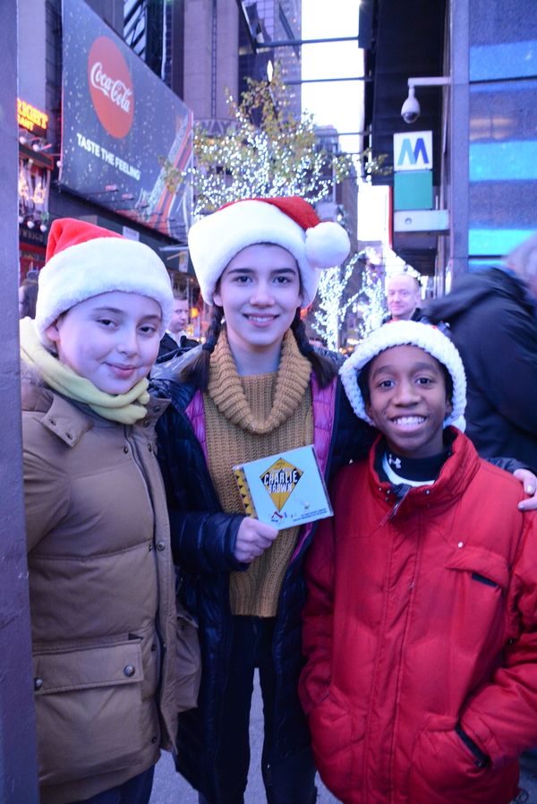 Photo Flash: Stars of YOU'RE A GOOD MAN, CHARLIE BROWN Spread Holiday Cheer Across the Great White Way 