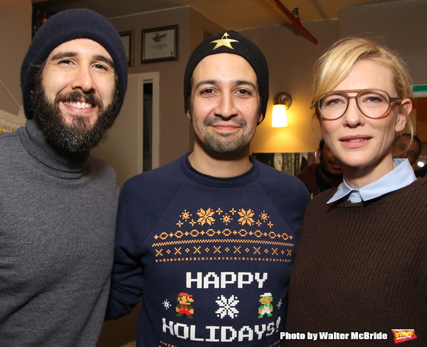 Josh Groban, Lin-Manuel Miranda and Cate Blanchett Photo
