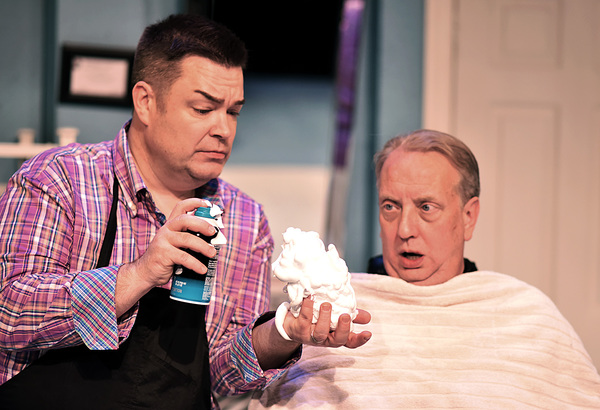 Nick O'Brien (Jeff Stockberger), right, watches as Tony Whitcomb (Daniel Klingler) fi Photo