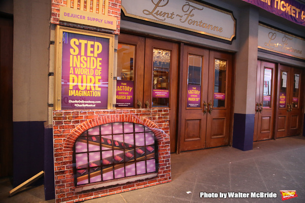 Up on the Marquee: The Lunt-Fontanne Gets Wonkafied for CHARLIE AND THE CHOCOLATE FACTORY! Image