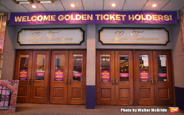 Up on the Marquee: The Lunt-Fontanne Gets Wonkafied for CHARLIE AND THE CHOCOLATE FACTORY! Image
