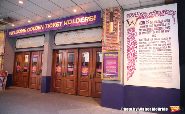 Up on the Marquee: The Lunt-Fontanne Gets Wonkafied for CHARLIE AND THE CHOCOLATE FACTORY! Image