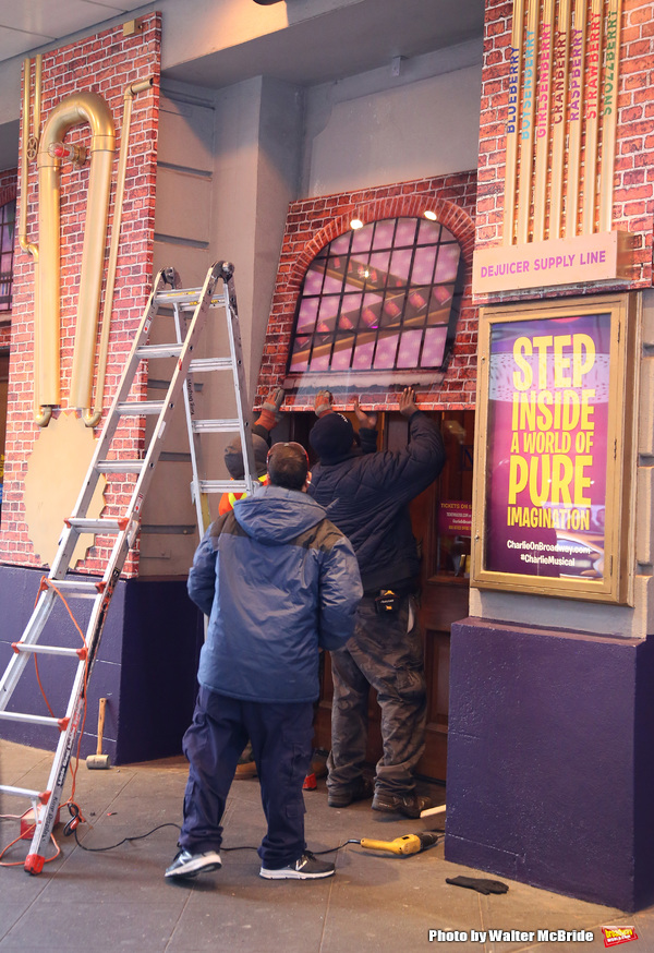Up on the Marquee: The Lunt-Fontanne Gets Wonkafied for CHARLIE AND THE CHOCOLATE FACTORY! Image