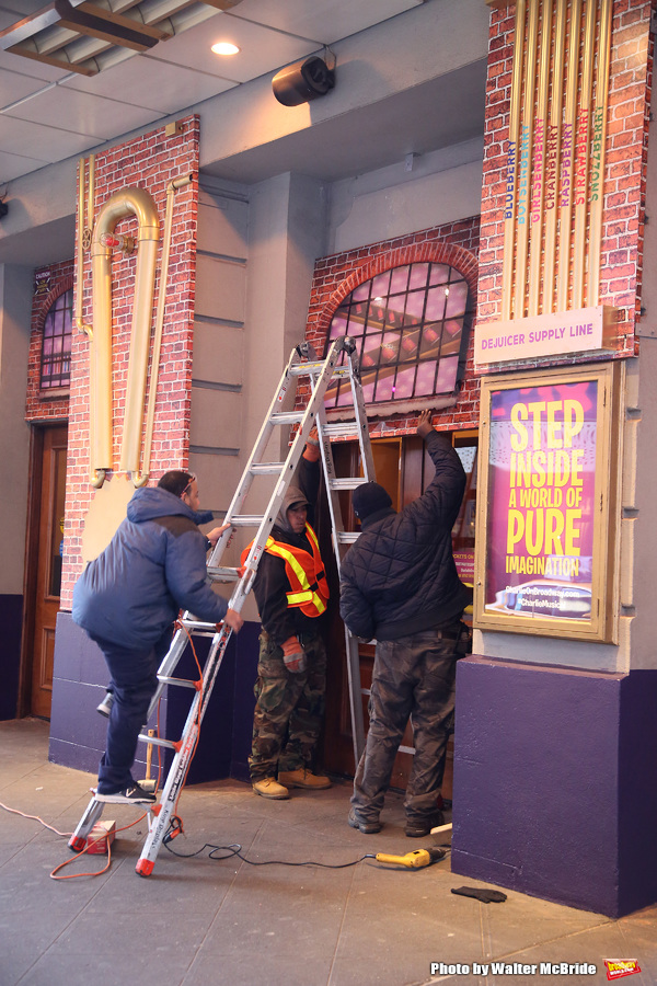 Up on the Marquee: The Lunt-Fontanne Gets Wonkafied for CHARLIE AND THE CHOCOLATE FACTORY! Image
