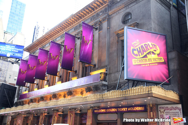 Up on the Marquee: The Lunt-Fontanne Gets Wonkafied for CHARLIE AND THE CHOCOLATE FACTORY! Image