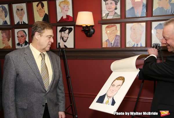 Photo Coverage: THE FRONT PAGE's John Goodman and John Slattery Get Immortalized at Sardi's! Image