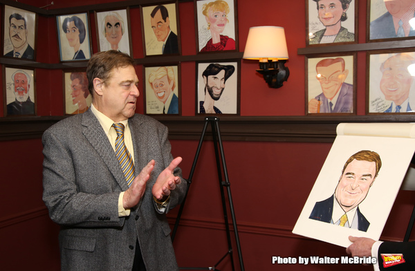 Photo Coverage: THE FRONT PAGE's John Goodman and John Slattery Get Immortalized at Sardi's! Image