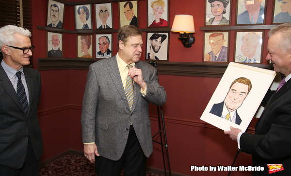 Photo Coverage: THE FRONT PAGE's John Goodman and John Slattery Get Immortalized at Sardi's! Image
