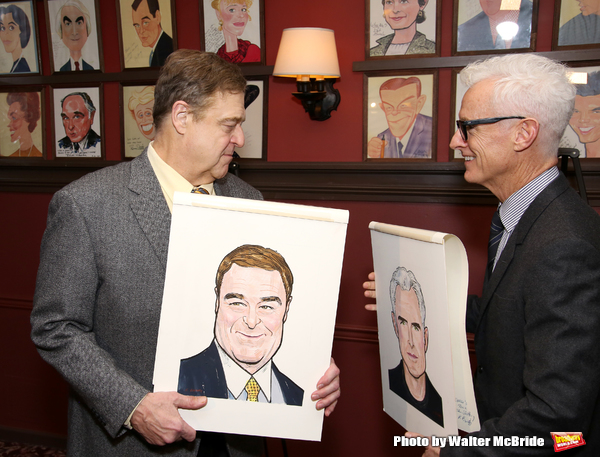 Photo Coverage: THE FRONT PAGE's John Goodman and John Slattery Get Immortalized at Sardi's! Image