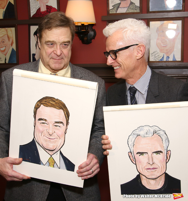 Photo Coverage: THE FRONT PAGE's John Goodman and John Slattery Get Immortalized at Sardi's!  Image