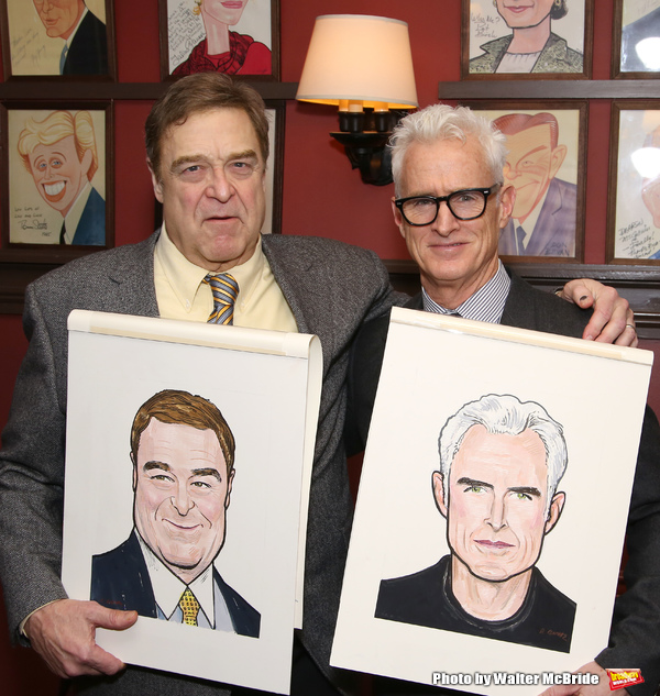 Photo Coverage: THE FRONT PAGE's John Goodman and John Slattery Get Immortalized at Sardi's!  Image