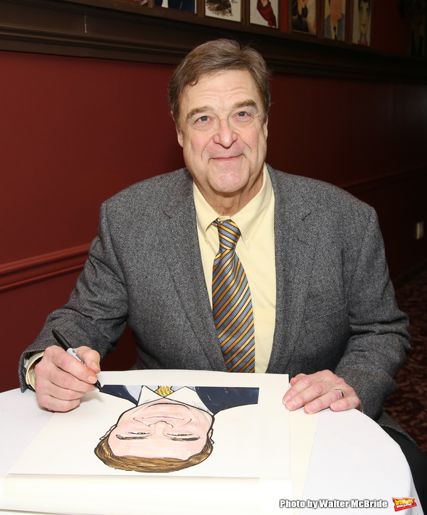 Photo Coverage: THE FRONT PAGE's John Goodman and John Slattery Get Immortalized at Sardi's!  Image