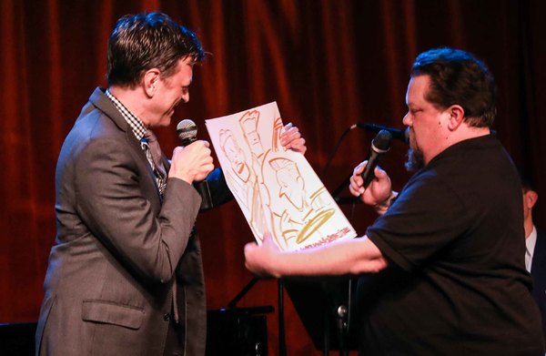 Photo Coverage: Justin 'Squigs' Robertson Draws at Jim Caruso's Cast Party 