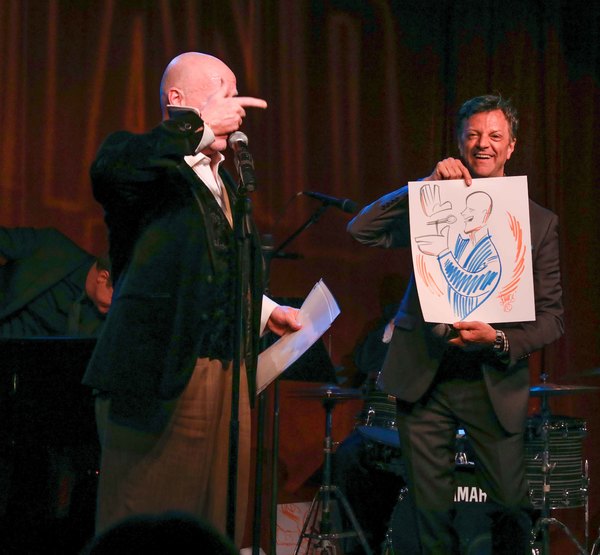 Photo Coverage: Justin 'Squigs' Robertson Draws at Jim Caruso's Cast Party Image