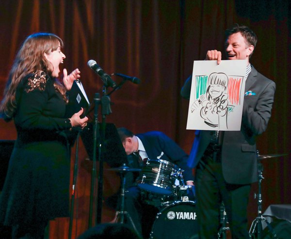 Photo Coverage: Justin 'Squigs' Robertson Draws at Jim Caruso's Cast Party Image