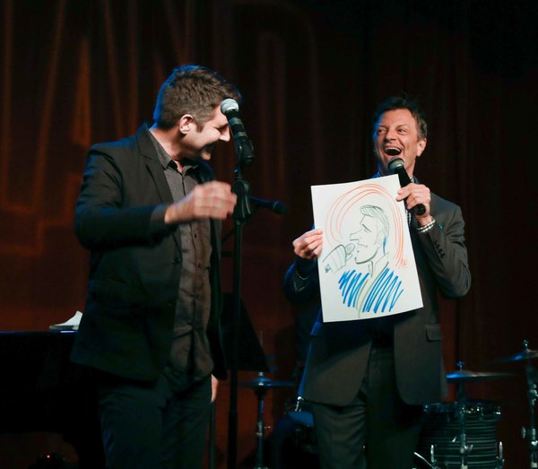 Photo Coverage: Justin 'Squigs' Robertson Draws at Jim Caruso's Cast Party Image