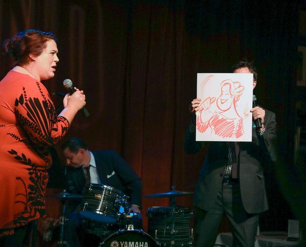 Photo Coverage: Justin 'Squigs' Robertson Draws at Jim Caruso's Cast Party Image