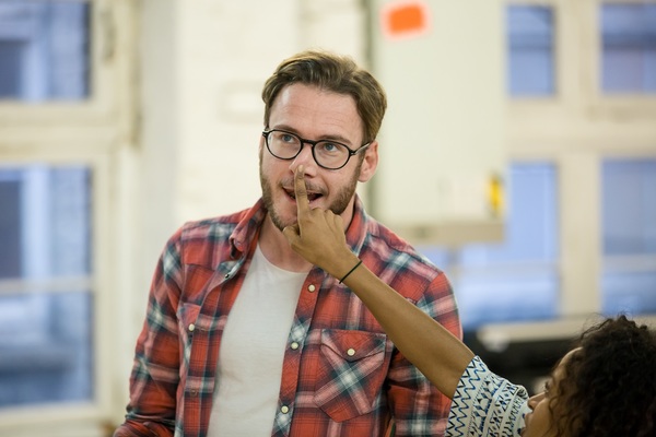 Photo Flash: Go Inside Rehearsals for DIRTY GREAT LOVE STORY at Arts Theatre 