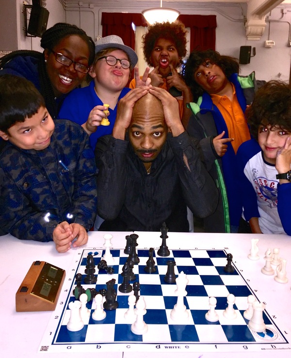 Photo Flash: HAMILTON's Brandon Victor Dixon Visits Chess in the Schools MLK Day Chess Tournament Image