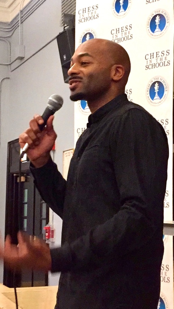 Photo Flash: HAMILTON's Brandon Victor Dixon Visits Chess in the Schools MLK Day Chess Tournament Image