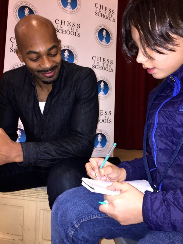 Photo Flash: HAMILTON's Brandon Victor Dixon Visits Chess in the Schools MLK Day Chess Tournament Image