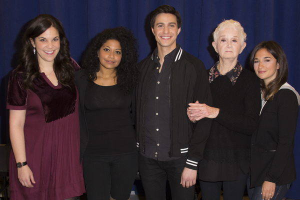 Lindsay Mendez, Rebecca Naomi Jones, Gideon Glick, Barbara Barrie and Sas Gldberg Photo