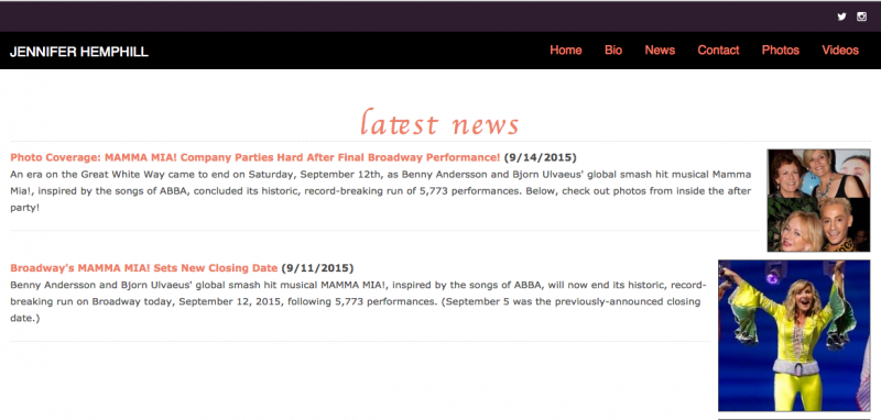 New from BroadwayWorld, Your Own Auto-Updating Official Web Site Image