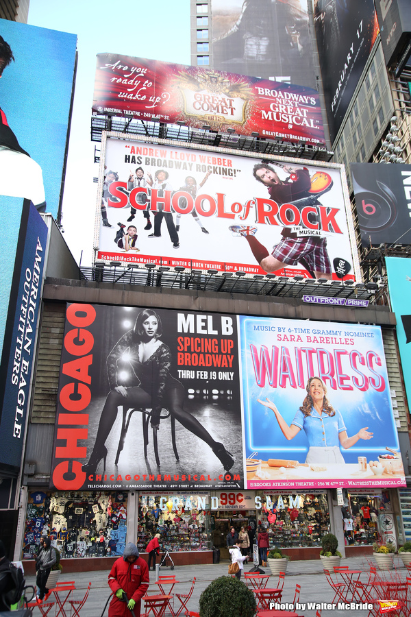 Photo Coverage: Mel B Graces Time Square in New CHICAGO Billboard Image