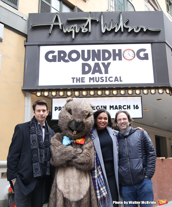 FREEZE FRAME: Andy Karl, Mr. Groundhog and More Celebrate GROUNDHOG DAY Box Office Opening Image